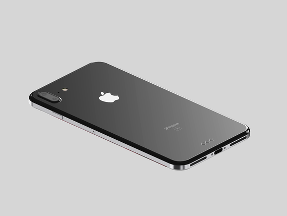Một concept iPhone 8 với chất liệu thép và kính.