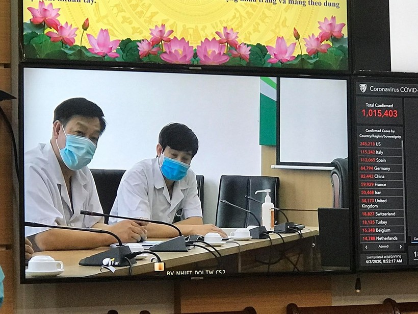 Các điểm cầu tham gia cuộc hội chẩn (ảnh: Thái Bình) Các điểm cầu tham gia cuộc hội chẩn