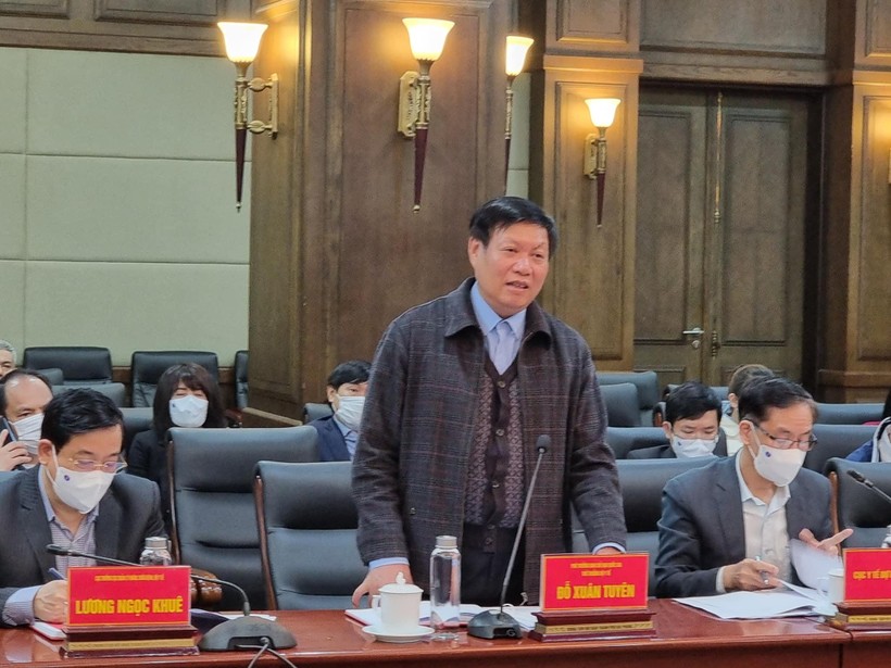Thứ trưởng Bộ Y tế Đỗ Xuân Tuyên – Phó Ban Chỉ đạo Quốc gia phòng , chống dịch COVID-19 tại Hải Phòng sáng nay 30/1
