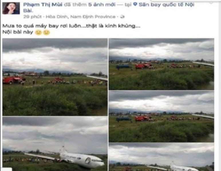 Thông tin giả do tài khoản Phạm Thị Mùi đưa lên Facebook vào ngày 20/7/2017.