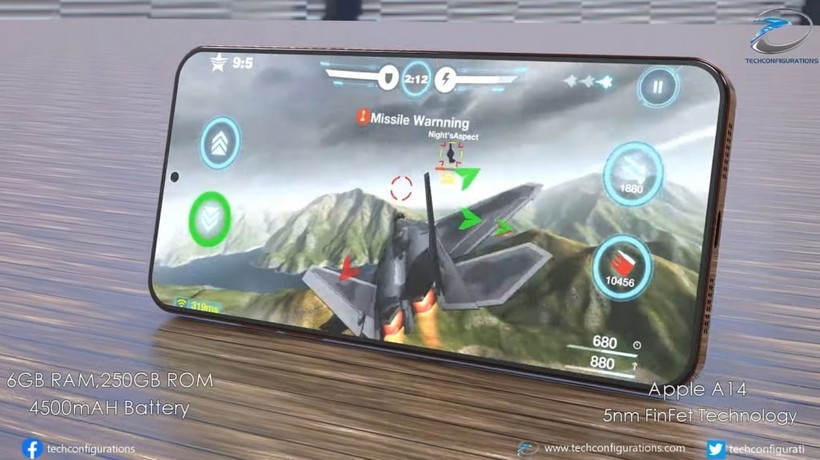 Xuất hiện mẫu iPhone 12 Pro Max màn hình không 'tai thỏ' đẹp miên man