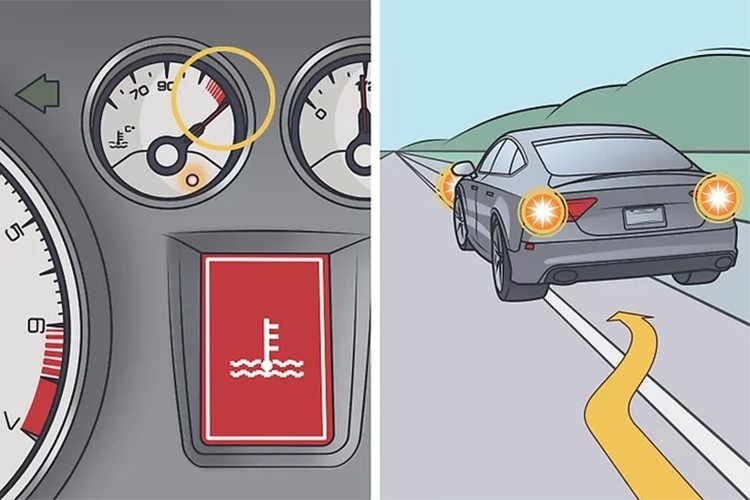 Nhanh chóng đưa xe táp vào lề.