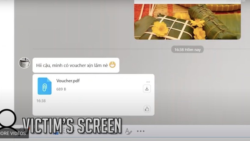 Nhóm CyberJutsu minh hoạ tấn công lỗ hổng của phần mềm Zalo trên máy tính. (Ảnh chụp màn hình) Nhóm CyberJutsu minh hoạ tấn công lỗ hổng của phần mềm Zalo trên máy tính. (Ảnh chụp màn hình)