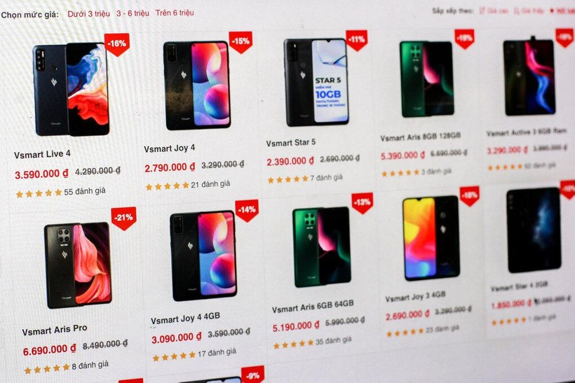Các hệ thống lớn đồng loạt giảm giá điện thoại của VinSmart.