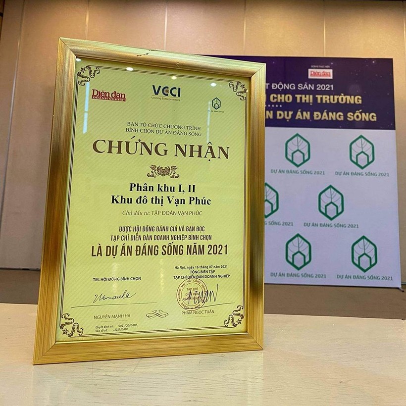 Van Phuc City được bình chọn là Dự án đáng sống năm 2021 Van Phuc City được bình chọn là Dự án đáng sống năm 2021
