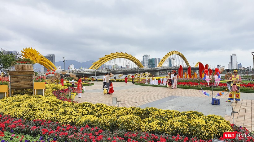 Một góc đường hoa xuân Bạch Đằng