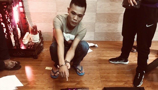 Đối tượng bị bắt giữ.