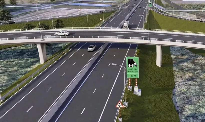 Phối cảnh cao tốc TP HCM - Thủ Dầu Một - Chơn Thành đi qua Bình Phước. Ảnh: Chủ đầu tư