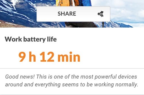 Kết quả đo hiệu năng pin trên Galaxy S7 với PCMark.