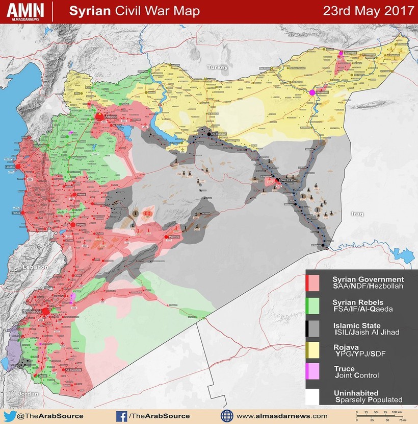 Quân đội Syria tấn công ác liệt khu vực biên giới giáp Jordan ảnh 1 Quân đội Syria tấn công ác liệt khu vực biên giới giáp Jordan ảnh 1