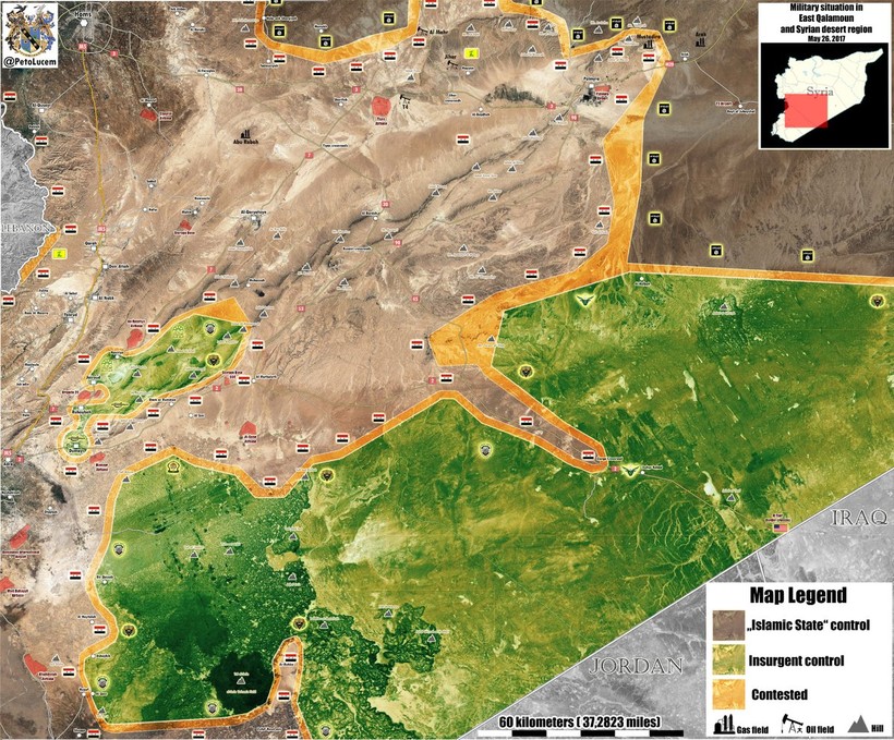 Quân đội Syria đột phá chiến trường, IS bắt đầu sụp đổ dây chuyền ảnh 2 Quân đội Syria đột phá chiến trường, IS bắt đầu sụp đổ dây chuyền ảnh 2