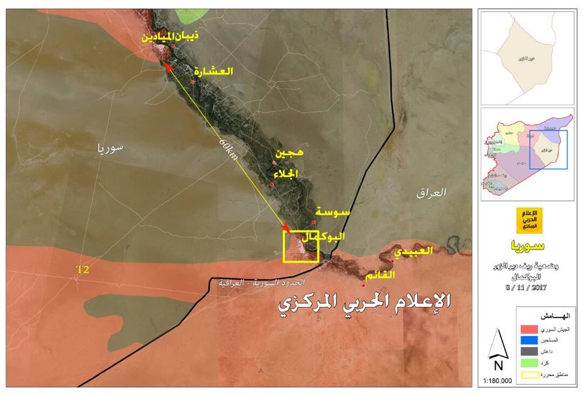 Hướng tấn công chính của lực lượng Tiger - ảnh truyền thông Hezbollah
