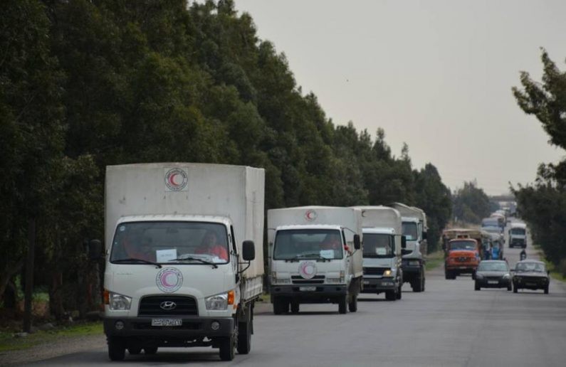 Quân Nga hộ tống hàng nhân đạo vào sào huyệt thánh chiến Đông Ghouta  ảnh 1