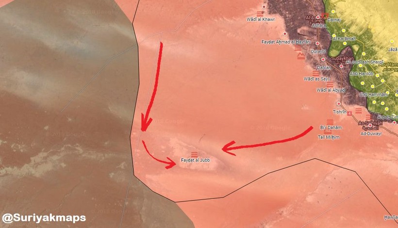 Nga càn quét yểm hộ, quân đội Syria đánh chiếm 600 km2 trên sa mạc Deir Ezzor ảnh 1 Nga càn quét yểm hộ, quân đội Syria đánh chiếm 600 km2 trên sa mạc Deir Ezzor ảnh 1