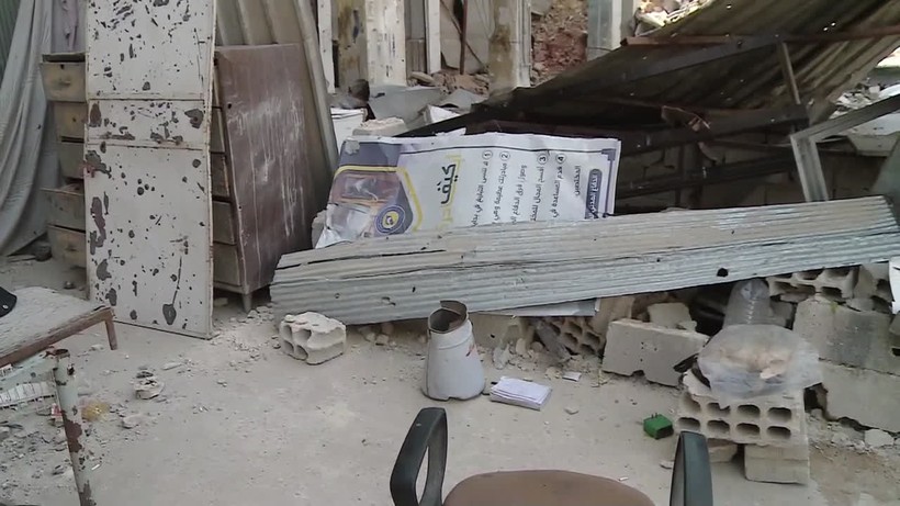 Khu vực phát hiện kho vũ khí hóa học ở Douma - ảnh minh họa video