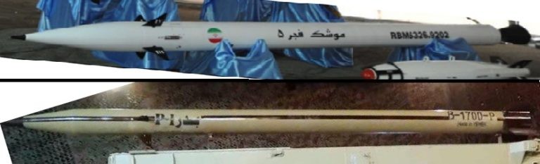 So sánh giữa tên lửa Badir-1P và tên lửa Fajir-3 của Iran. Ảnh: South Front.