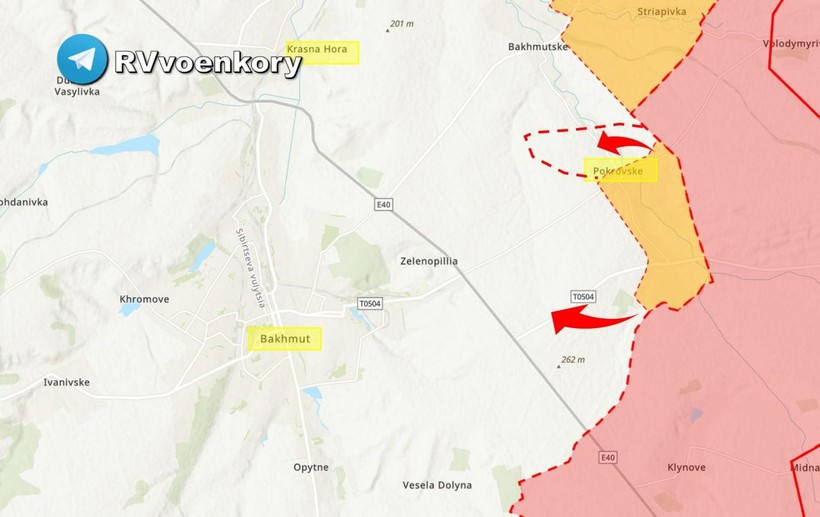 Quân đội Nga đánh chiếm làng Pokrovskoye cách thành phố Artyomovsk không quá 5 km. Ảnh RusVesna. Quân đội Nga đánh chiếm làng Pokrovskoye cách thành phố Artyomovsk không quá 5 km. Ảnh RusVesna.