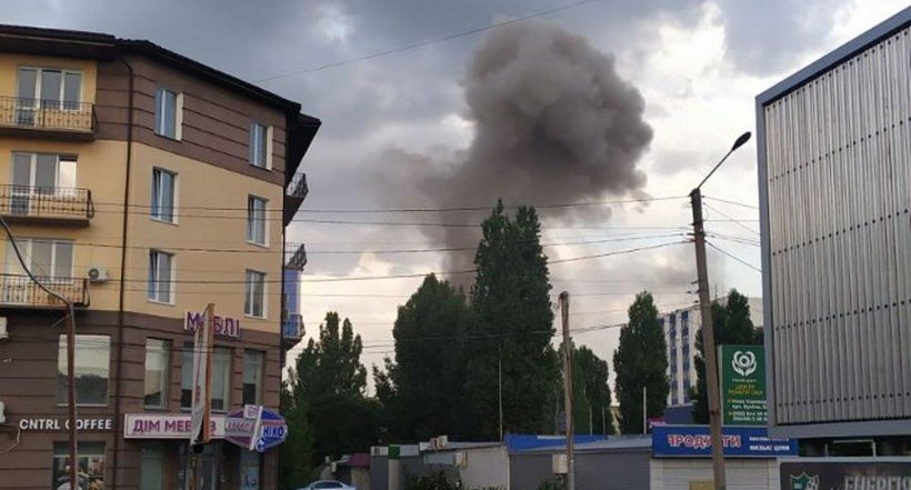 Các vụ nổ ở thị trấn Nova Kakhovka. Tháng 8/2022. Ukraine. Ảnh Military Portal Ukraine.