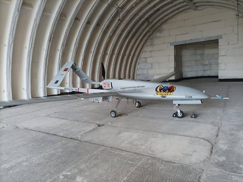 Chiếc UAV Bayraktar TB2 mang tên Vanagas (“Chim ưng”) đã đến Ukraine từ Lithuania ngày 9/7.