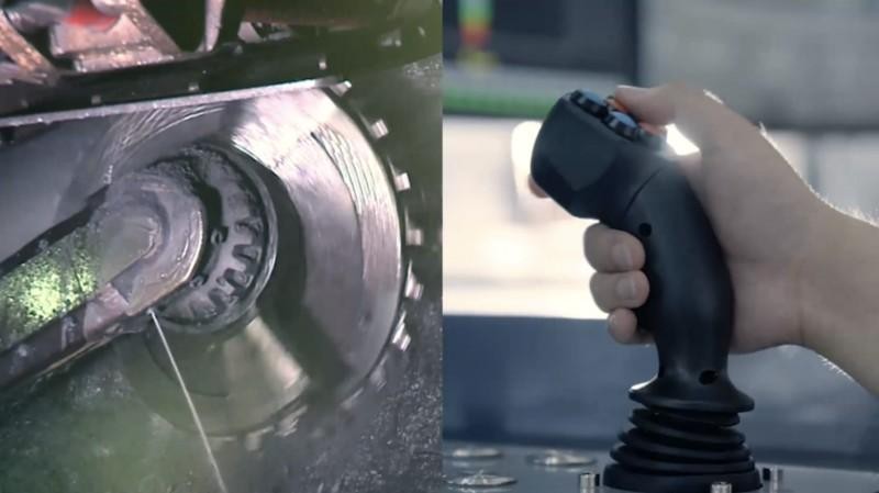 Điều khiển máy cắt từ xa trong hầm lò. Ảnh Moroccoworldnews Điều khiển máy cắt từ xa trong hầm lò. Ảnh Moroccoworldnews