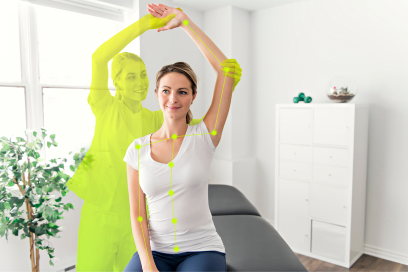 Trí tuệ nhân tạo của Kemtai hoạt động như một nhà trị liệu vật lý ảo tại nhà của người dùng. Ảnh Courtesy