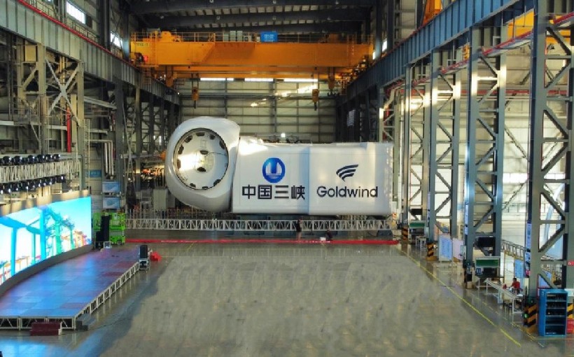 Xuất xưởng động cơ tuabin điện gió lớn nhất thế giới 16MW. Ảnh ChinaDaily