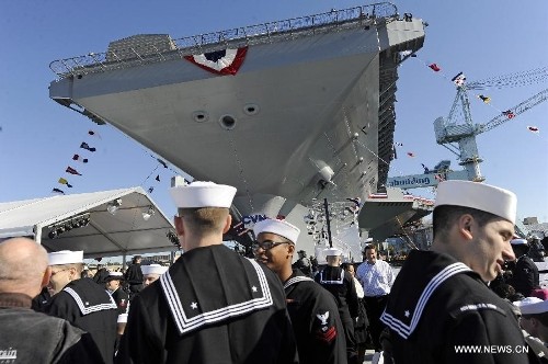 Tàu sân bay USS Gerald R. Ford CVN 78 Mỹ (ảnh tư liệu)