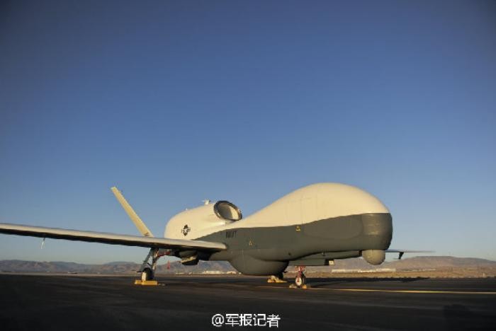 Máy bay do thám không người lái MQ-4C Triton Hải quân Mỹ. Ảnh: 81.cn