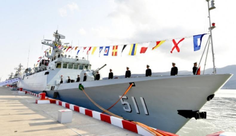 Tàu hộ vệ hạng nhẹ Bảo Định số hiệu 511 Type 056 Trung Quốc. Ảnh: Cankao