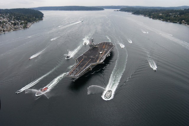Cụm tấn công tàu sân bay động cơ hạt nhân USS Carl Vinson Hải quân Mỹ (ảnh tư liệu)