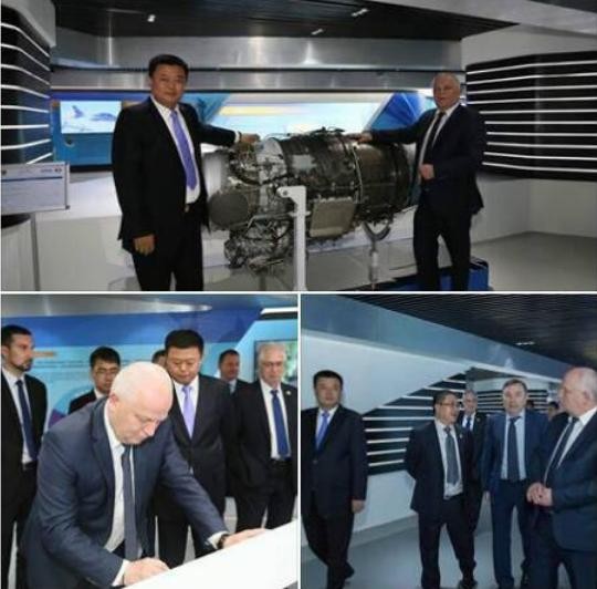 Ngày 15/5/2017, Phó Thủ tướng thứ nhất Ukraine X. Kubiv đến thăm Công ty TNHH Đầu tư ngành hàng không Thiên Kiêu. Ảnh: Sina