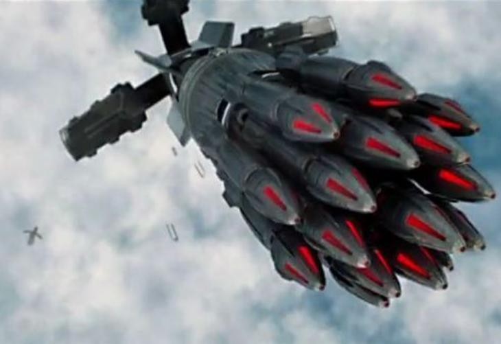 Hình ảnh tưởng tượng về loại tên lửa lắp nhiều đầu đạn độc lập. Ảnh: Cankao. Hình ảnh tưởng tượng về loại tên lửa lắp nhiều đầu đạn độc lập. Ảnh: Cankao.