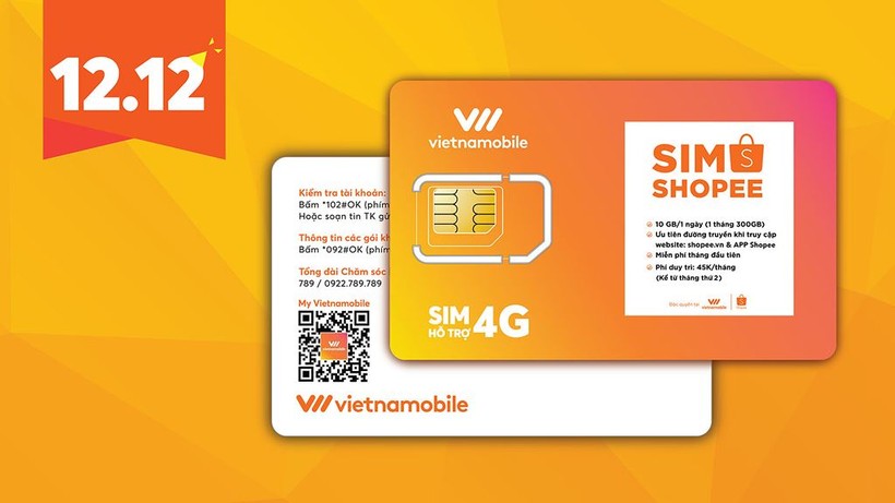 Vietnamobile cùng shopee ra mắt sim độc quyền chào đón lễ hội mua sắm trực tuyến 12.12 ảnh 1