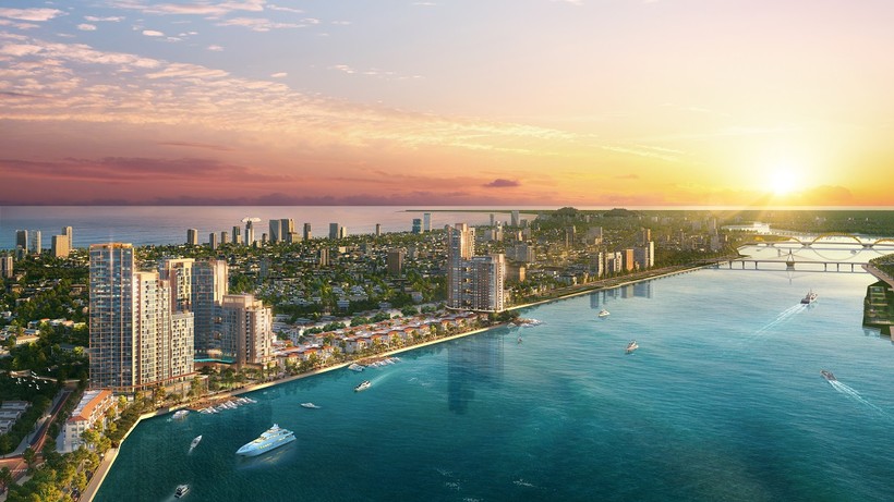 Sun Symphony Residence với địa thế “minh đường tụ thủy”. Ảnh phối cảnh minh họa Sun Property thumb.jpg