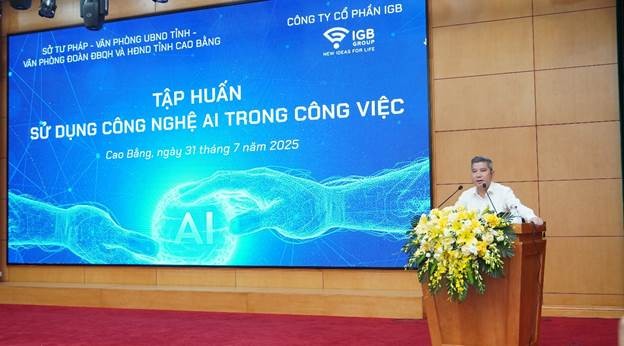 Ông Vũ Xuân Nguyên – Chủ tịch HĐQT IGB Group chia sẻ tại buổi tập huấn