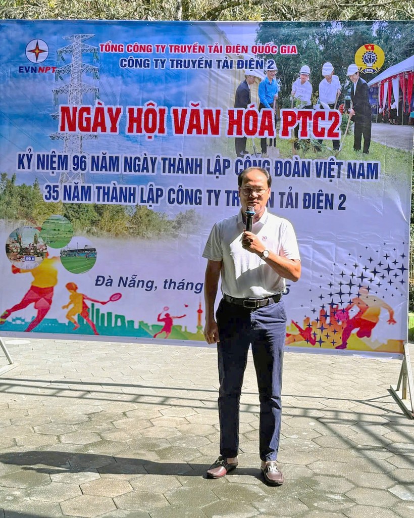 Ông Nguyễn Đăng Thông - Uỷ viên BTV Đảng ủy, Chủ tịch Công đoàn Công ty phát biểu tại ngày hội