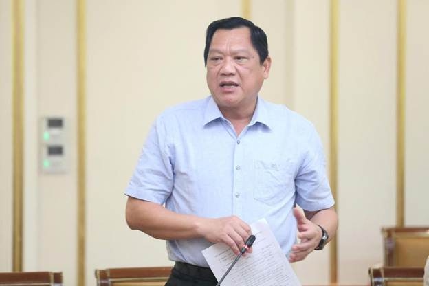 Ông Lâm Văn Bi, Phó Chủ tịch UBND tỉnh Cà Mau phát biểu tại buổi làm việc.