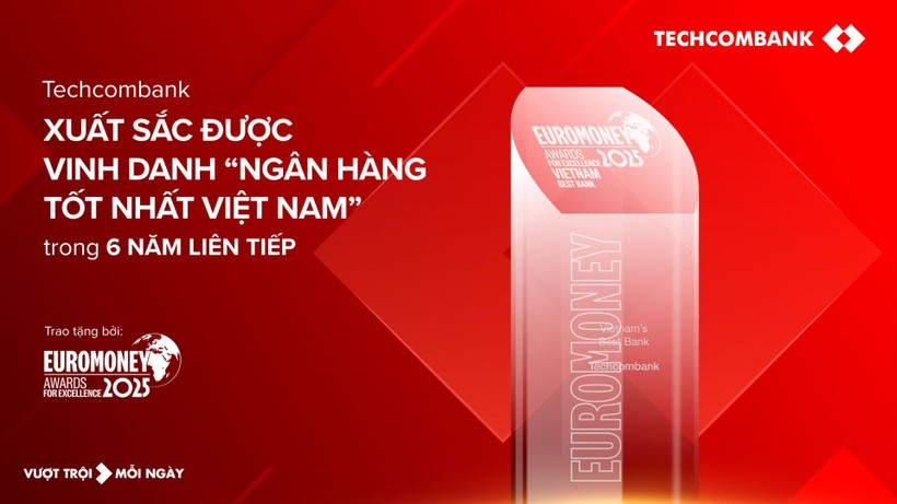 Techcombank lần thứ 6 liên tiếp được Euromoney vinh danh ''Ngân hàng tốt nhất Việt Nam'' 
