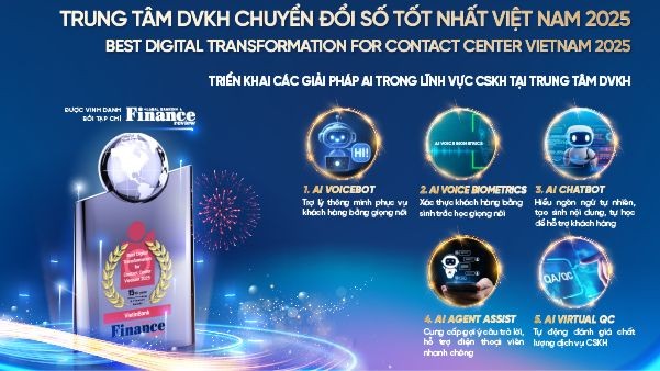 VietinBank giành giải thưởng quốc tế về trải nghiệm khách hàng