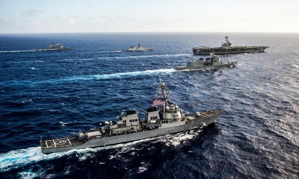 Mỹ-Ấn-Nhật cùng tung tàu sân bay tập trận, nhắn gửi Trung Quốc ảnh 1 Hải quân ba nước Mỹ, Nhật Bản, Ấn Độ tập trận chung Malabar