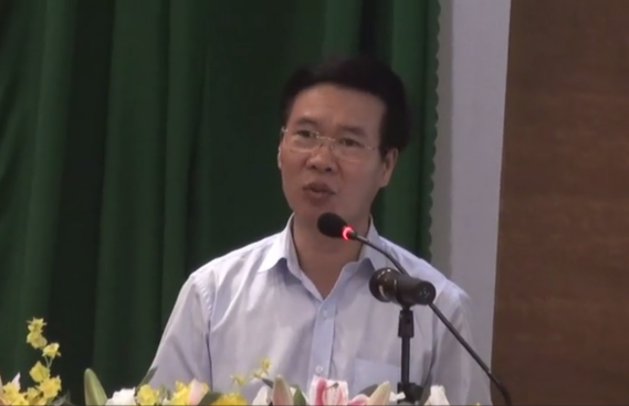 Trưởng ban Tuyên giáo trung ương Võ Văn Thưởng tiếp xúc cử tri huyện Nhơn Trạch, tỉnh Đồng Nai sáng 26-6