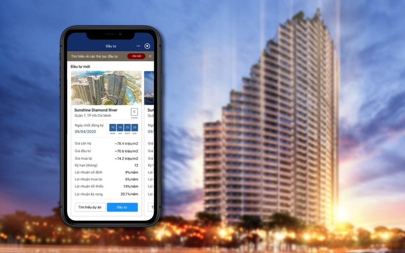 Tính năng đầu tư trên Sunshine App “gây bão” trên thị trường BĐS