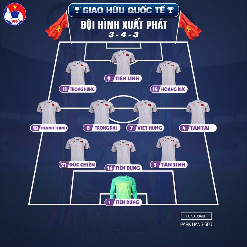 Trung phong Tiến Linh, 3 ngày với 2 bộ mặt ảnh 2 Tỏa sáng ở vị trí trung phong U22 VN. Ảnh VFF.