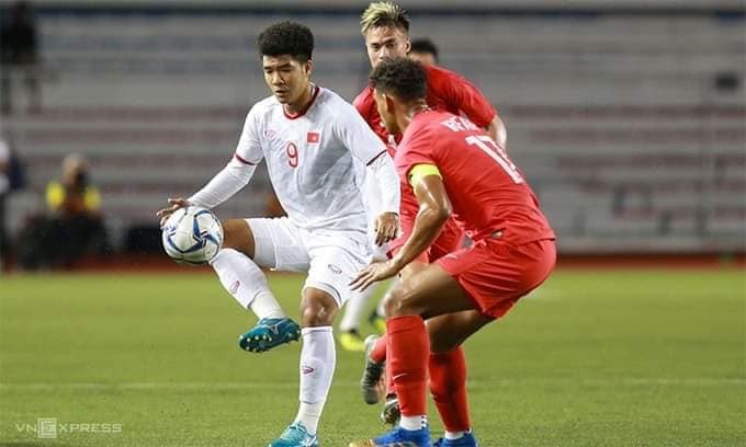 Đức Chinh, người hùng của trận đấu. Ảnh Vnexpress Đức Chinh, người hùng của trận đấu. Ảnh VF