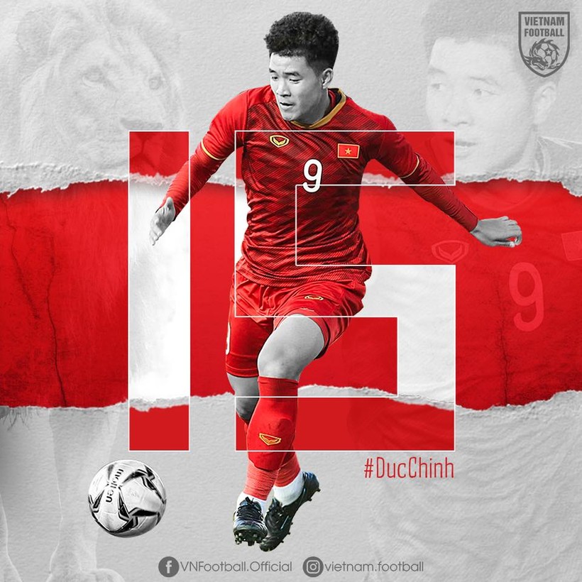 15 bàn thắng, không ai ghi bàn nhiều như Đức Chinh cho U23 Việt Nam trong vòng 1 năm qua. Số 9 này là con át chủ bài của thầy Park trong chiến dịch săn vé Tokyo 2020. Ảnh VNF Con át chủ bài của thầy Park. Ảnh VPF