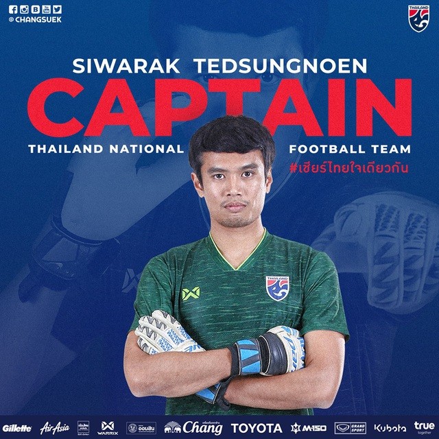 Siwarak Tedsungnoen (36 tuổi) là thủ môn của Buriram United từ 2013. Ảnh FAT Siwarak Tedsungnoen (36 tuổi) là thủ môn của Buriram United từ 2013. Ảnh FAT