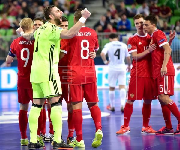 Thể hình, thể lực của các cầu thủ futsal Nga rất tốt. Ảnh GRU