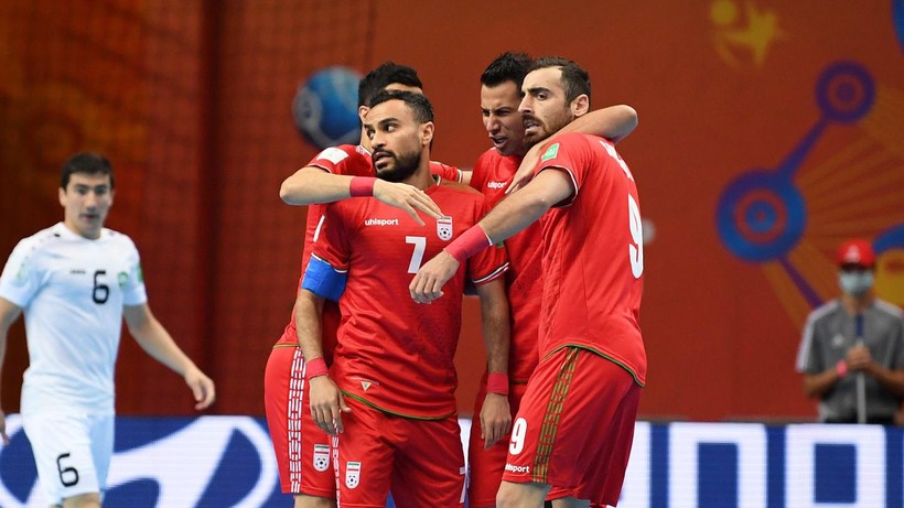 Đội bóng số 1 châu Á ĐT Futsal Iran đang tràn đầy cơ hội vào sâu giải đấu. Ảnh AFC.