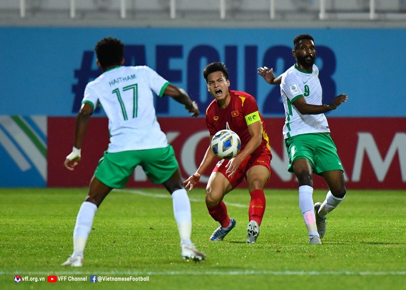 Cầu thủ U23 Saudi Arabia có thể hình, thể lực vượt trội. Ảnh VFF Cầu thủ U23 Saudi Arabia có thể hình, thể lực vượt trội. Ảnh VFF