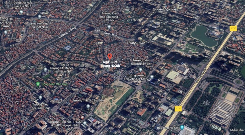 Hỏa hoạn xảy ra tại khu vực đông dân cư thuộc ngõ 119 Trung Kính, Cầu Giấy. chay.jpg